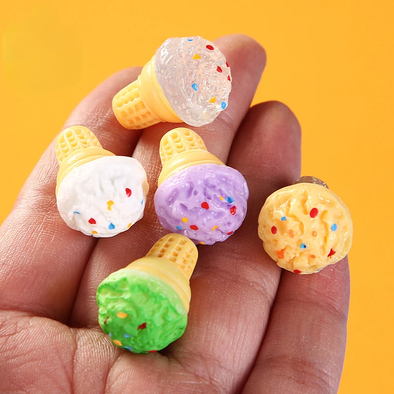 Christmas Craft Embellishment - 10pcs 3D Kawaii Mini Resin Ice