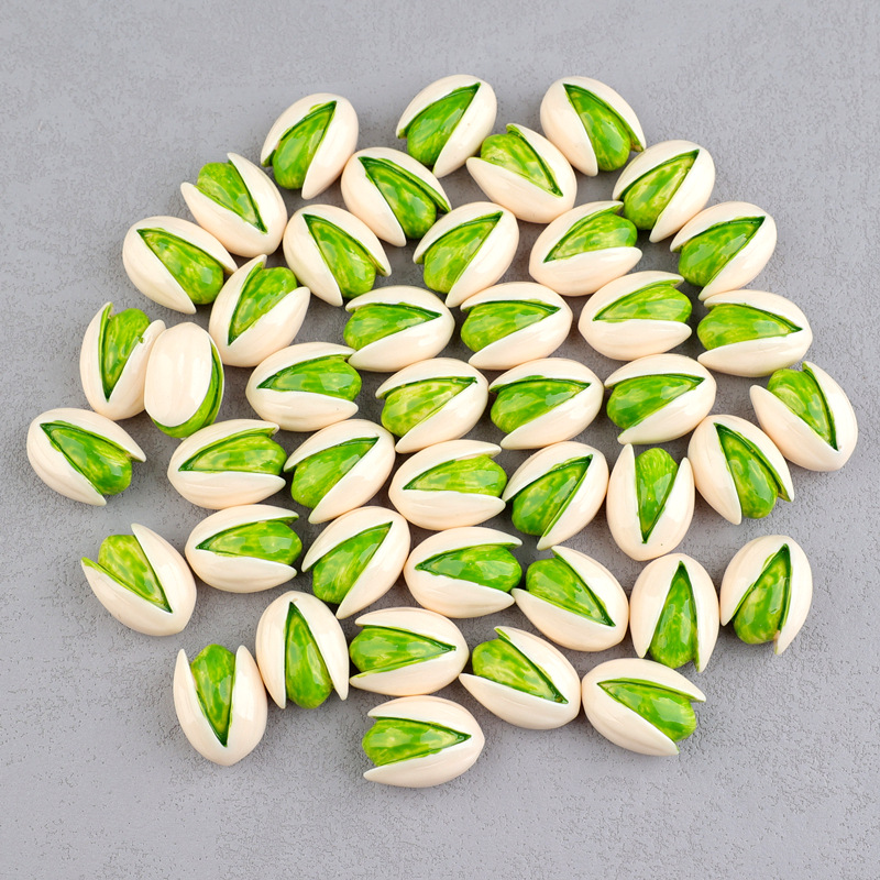 Embellishment Crafts - 20Pcs Resin Pistachio Fake Foods Material