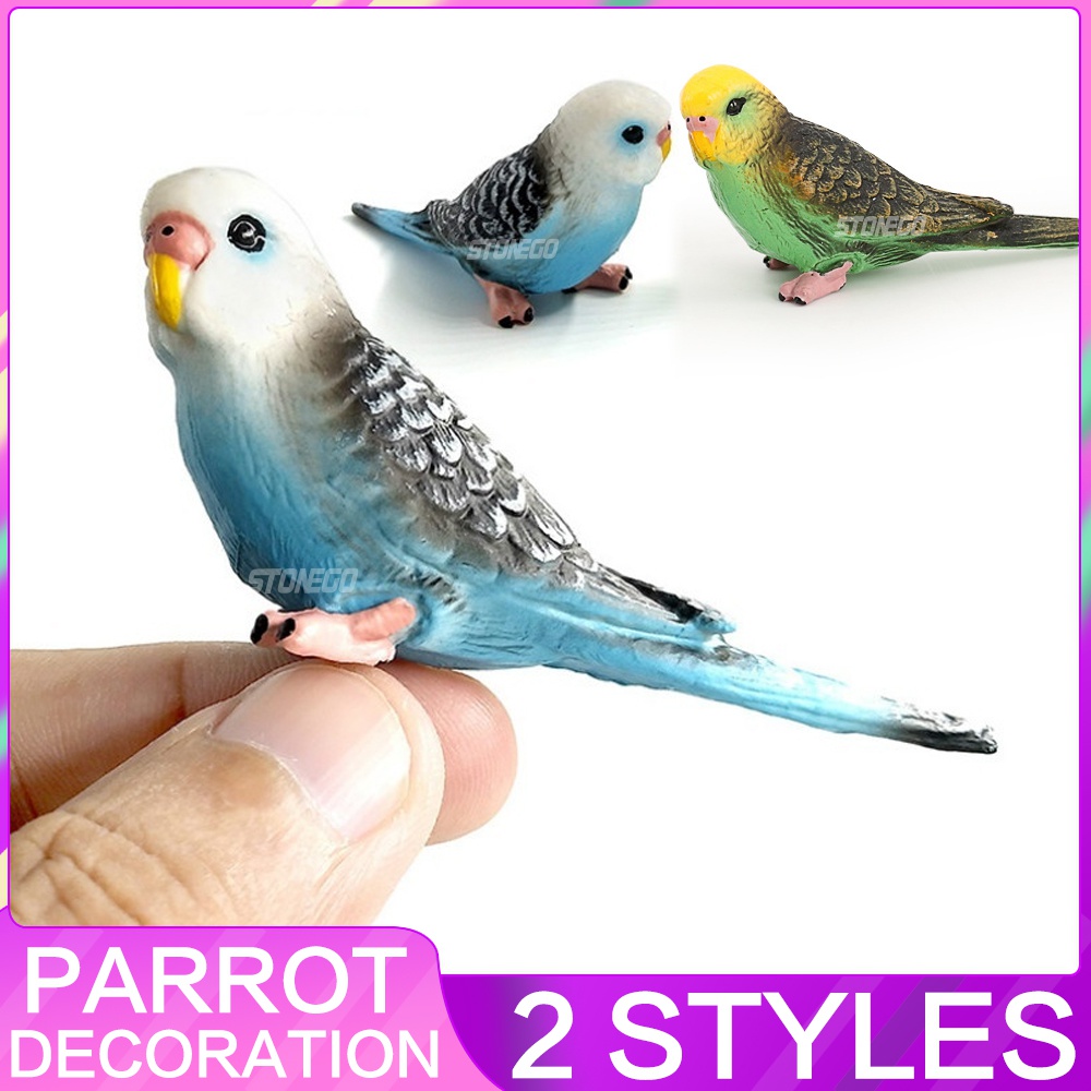 Craft Embellishment - Simulation Forest Parrot Figurines Miniature Animal
