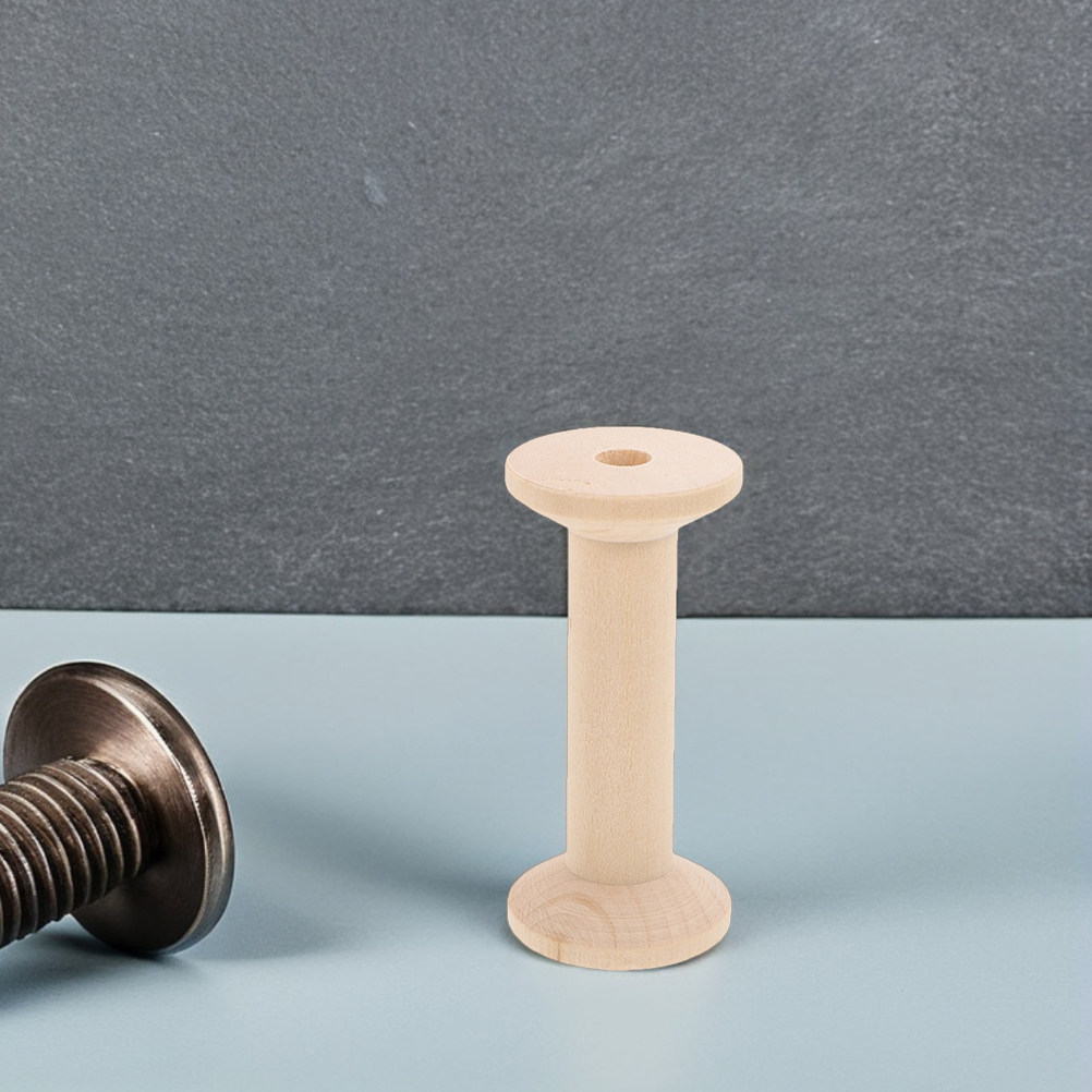 4Pcs Wooden Thread Spools Set  - Embroidery Craft のレビューと価格