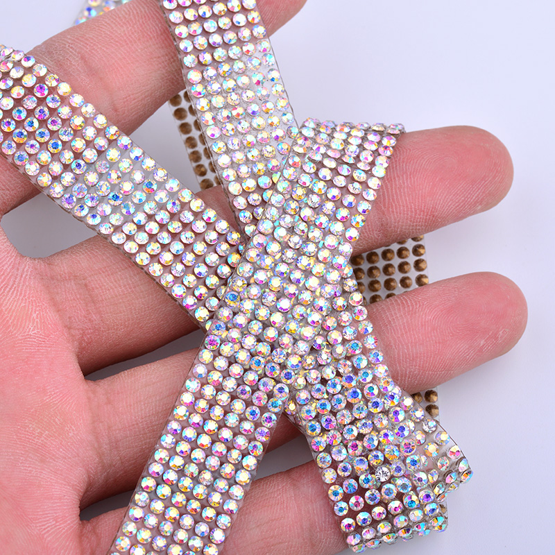 JUNAO 5Yard Crystal AB Rhinest - Crystal Mesh Fabric のレビューと価格