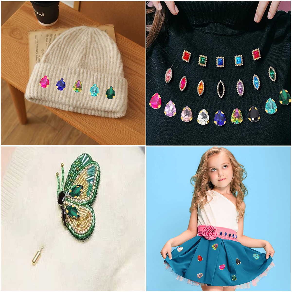 50pcs Colorful Sew-on Claw Rhi - Sew On Rhinestone のレビューと価格