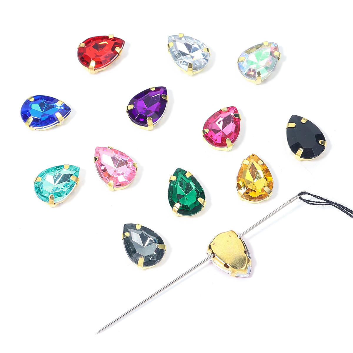 50pcs Colorful Sew-on Claw Rhi - Sew On Rhinestone のレビューと価格