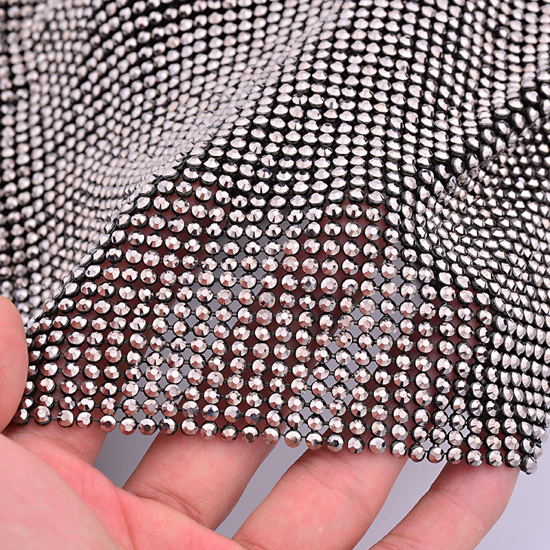 JUNAO 45*120cm Black Gold Crys - Crystal Mesh Fabric のレビューと価格