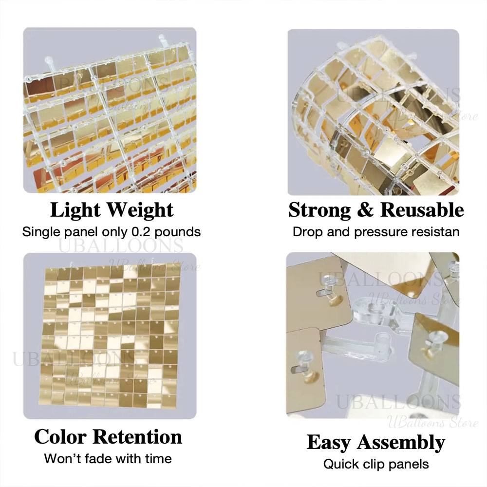 Matte Champagne Gold Backdrop  - Sequin Fabric Panel のレビューと価格