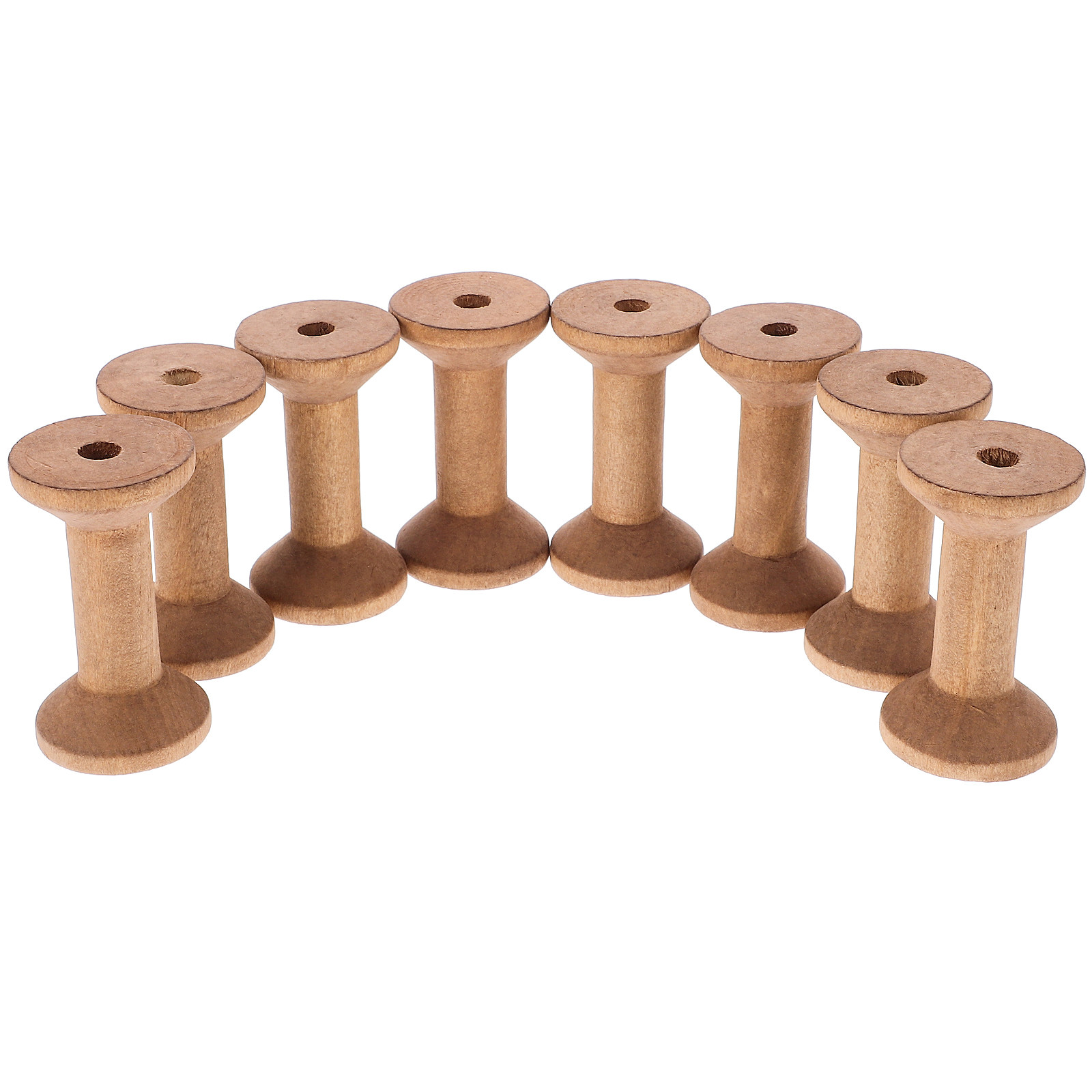 8Pcs Wooden Spools 70x40mm Pun - Embroidery Craft のレビューと価格