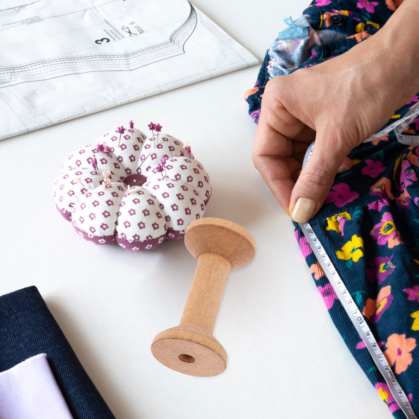 8Pcs Wooden Spools 70x40mm Pun - Embroidery Craft のレビューと価格