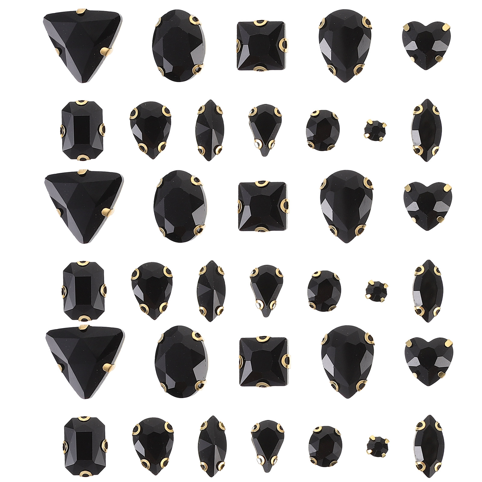 130Pcs Glitter Glass Rhineston - Sew On Rhinestone のレビューと価格