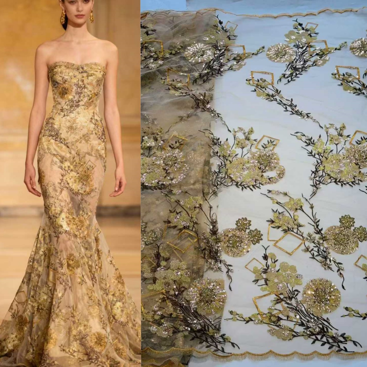 High Couture Crystal Irregular - Crystal Mesh Fabric のレビューと価格