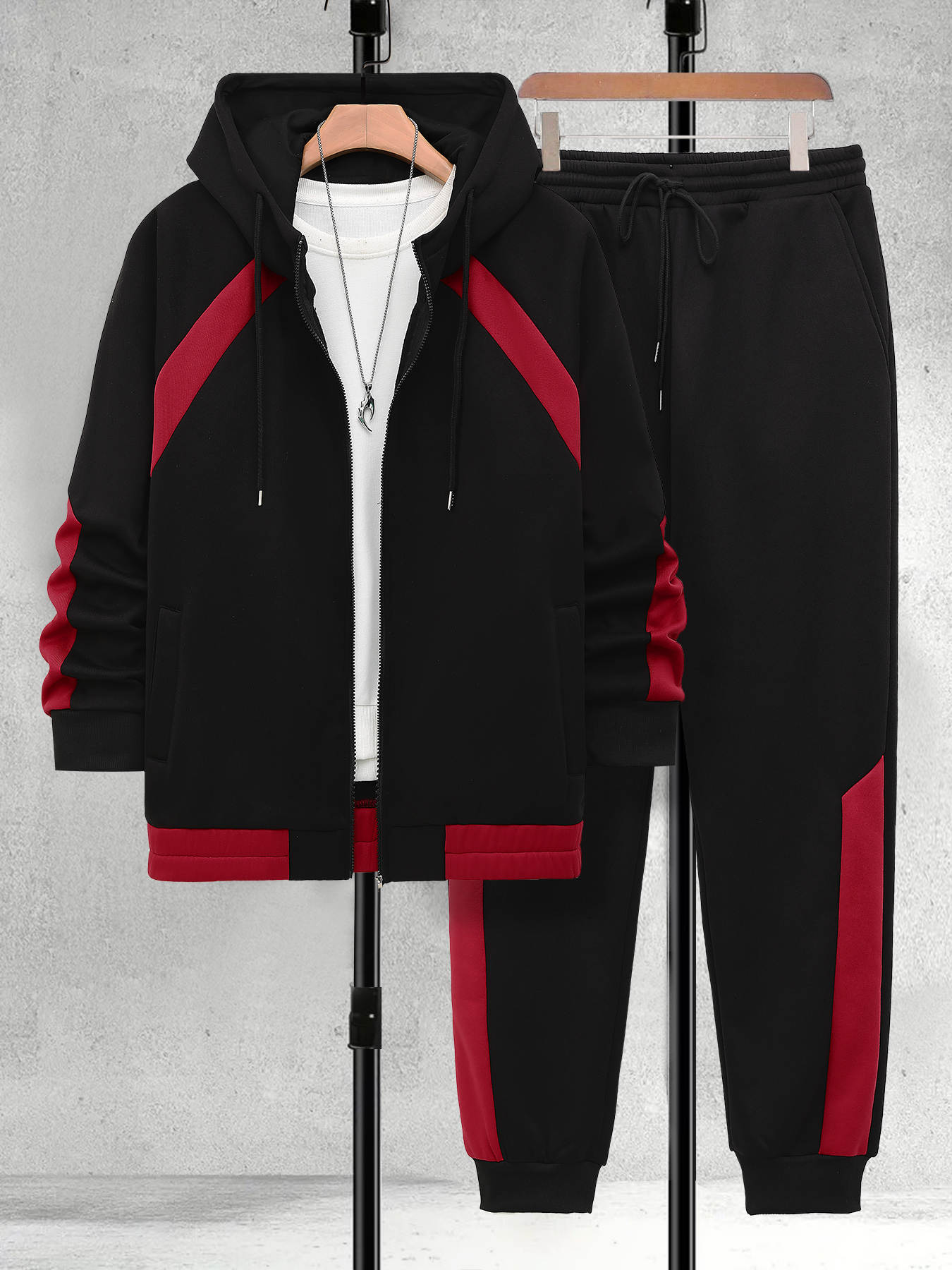 Men's Plus Size Black & Red Co - Embellish Knit のレビューと価格