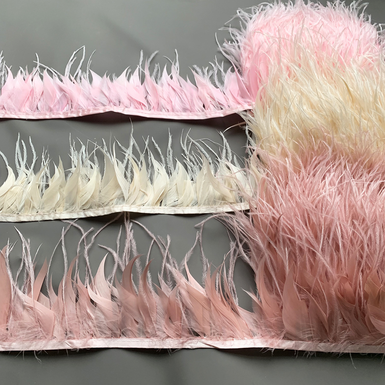 10M Colorful Ostrich Feather T - Fringe Ribbon Sewing のレビューと価格