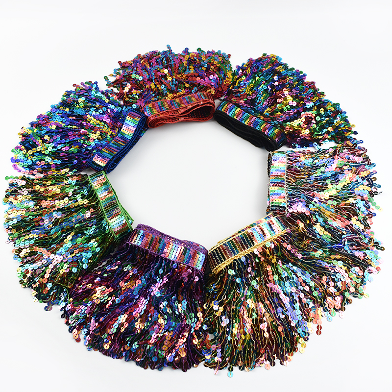 5/10Yards Sequin Fringe Tassel - Fringe Ribbon Sewing のレビューと価格