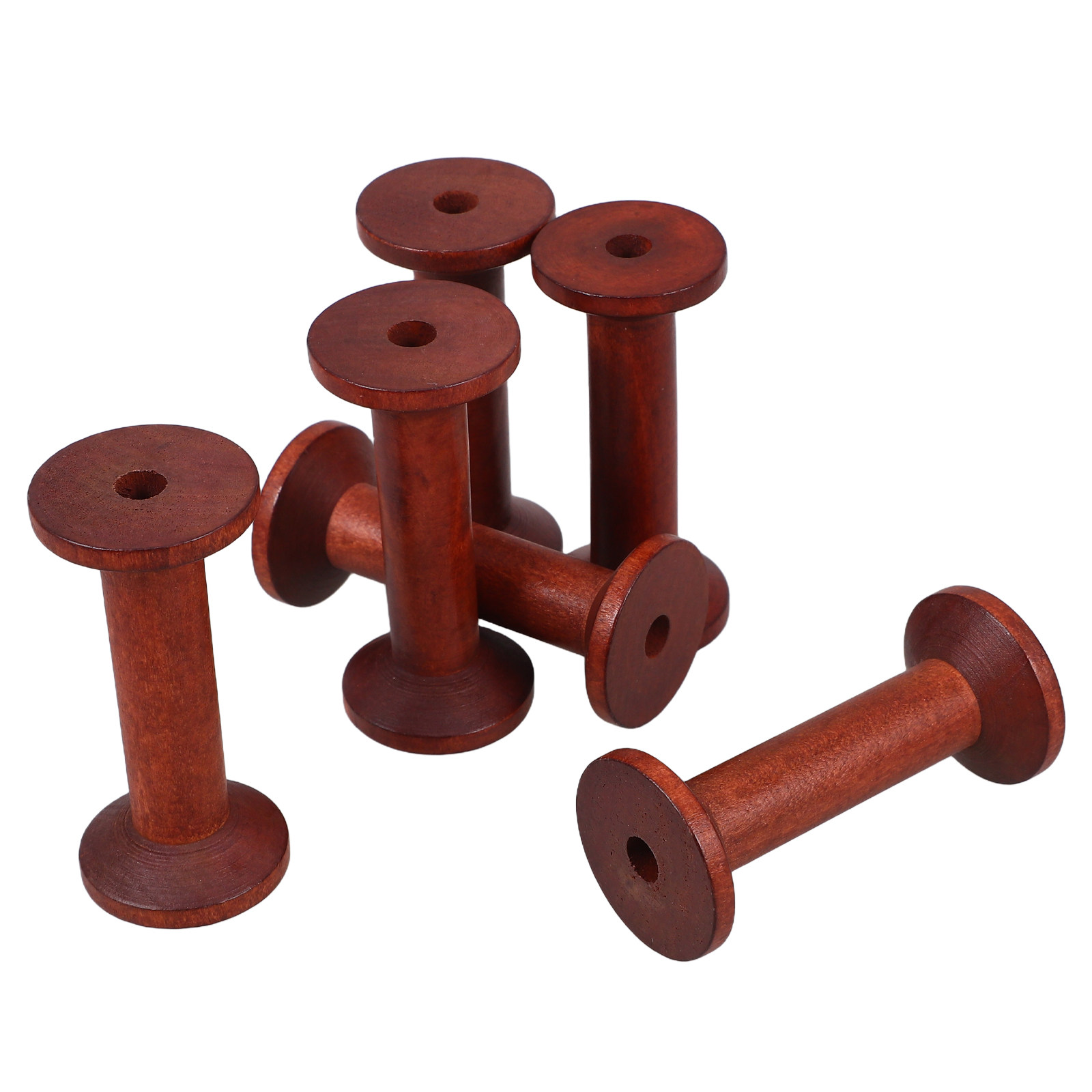 6Pcs Smooth Wood Thread Spools - Embroidery Craft のレビューと価格