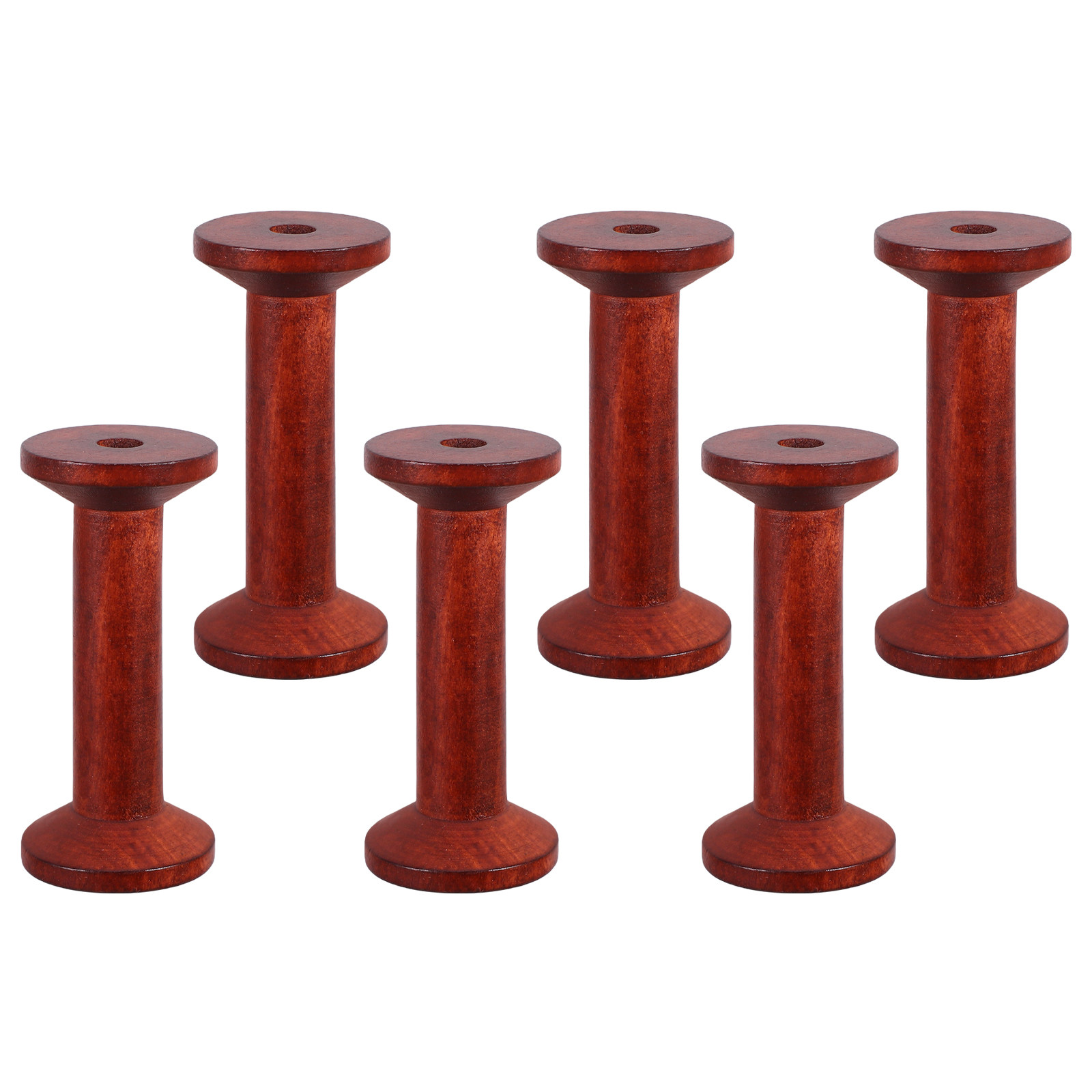 6Pcs Smooth Wood Thread Spools - Embroidery Craft のレビューと価格