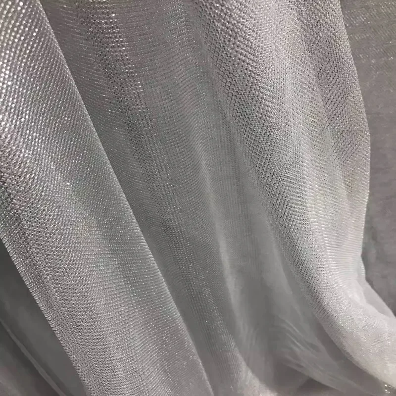 Mesh Elastic Fabric Shiny Ligh - Crystal Mesh Fabric のレビューと価格