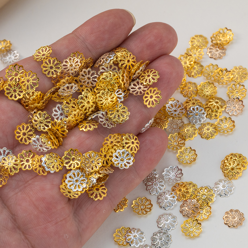 200pcs 7/9mm Filigree Flower H - Embellishment Crafts のレビューと価格