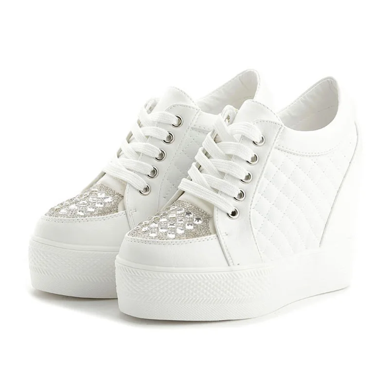 Fashion Sneakers Women Platfor - Crystal Mesh Fabric のレビューと価格