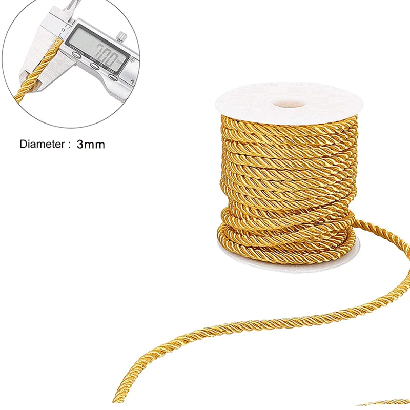 3mm 10m Twisted Cord Rope Trim - Cord Trim Twisted のレビューと価格