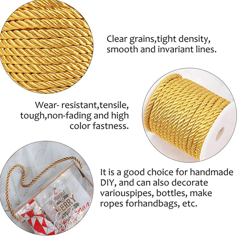 3mm 10m Twisted Cord Rope Trim - Cord Trim Twisted のレビューと価格