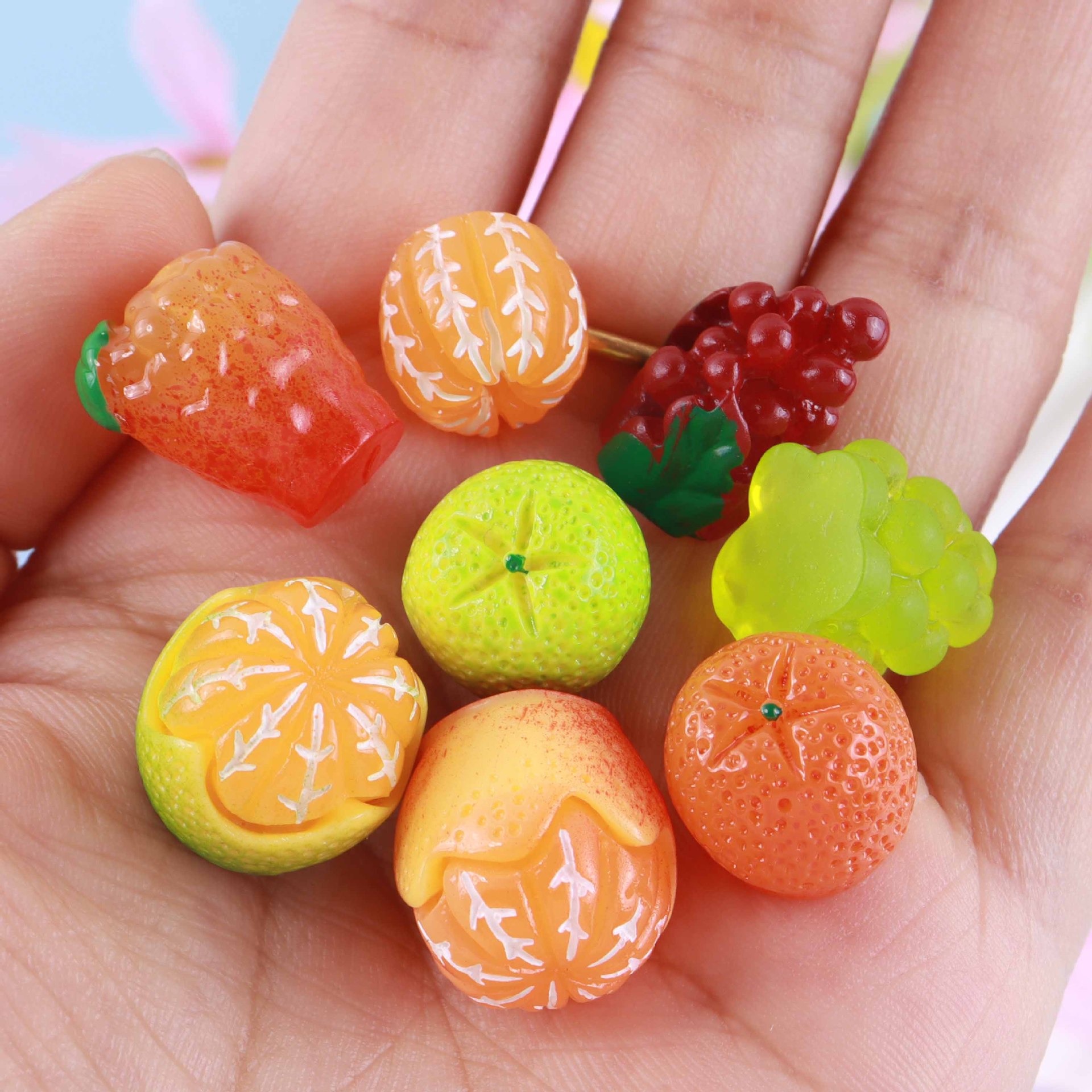 10pcs Diy Mini Resin Orange Fr - Christmas Craft Embellishment のレビューと価格