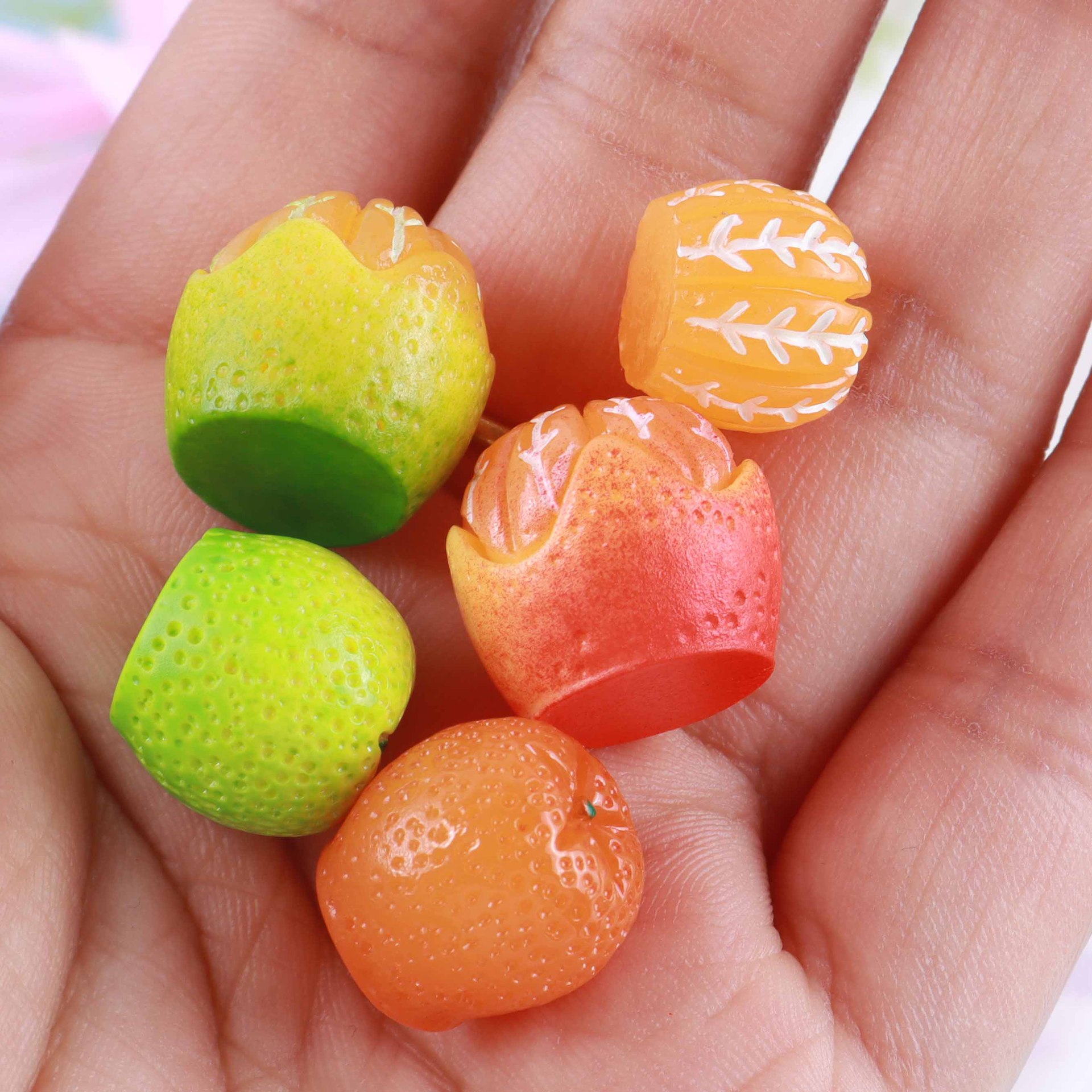 10pcs Diy Mini Resin Orange Fr - Christmas Craft Embellishment のレビューと価格