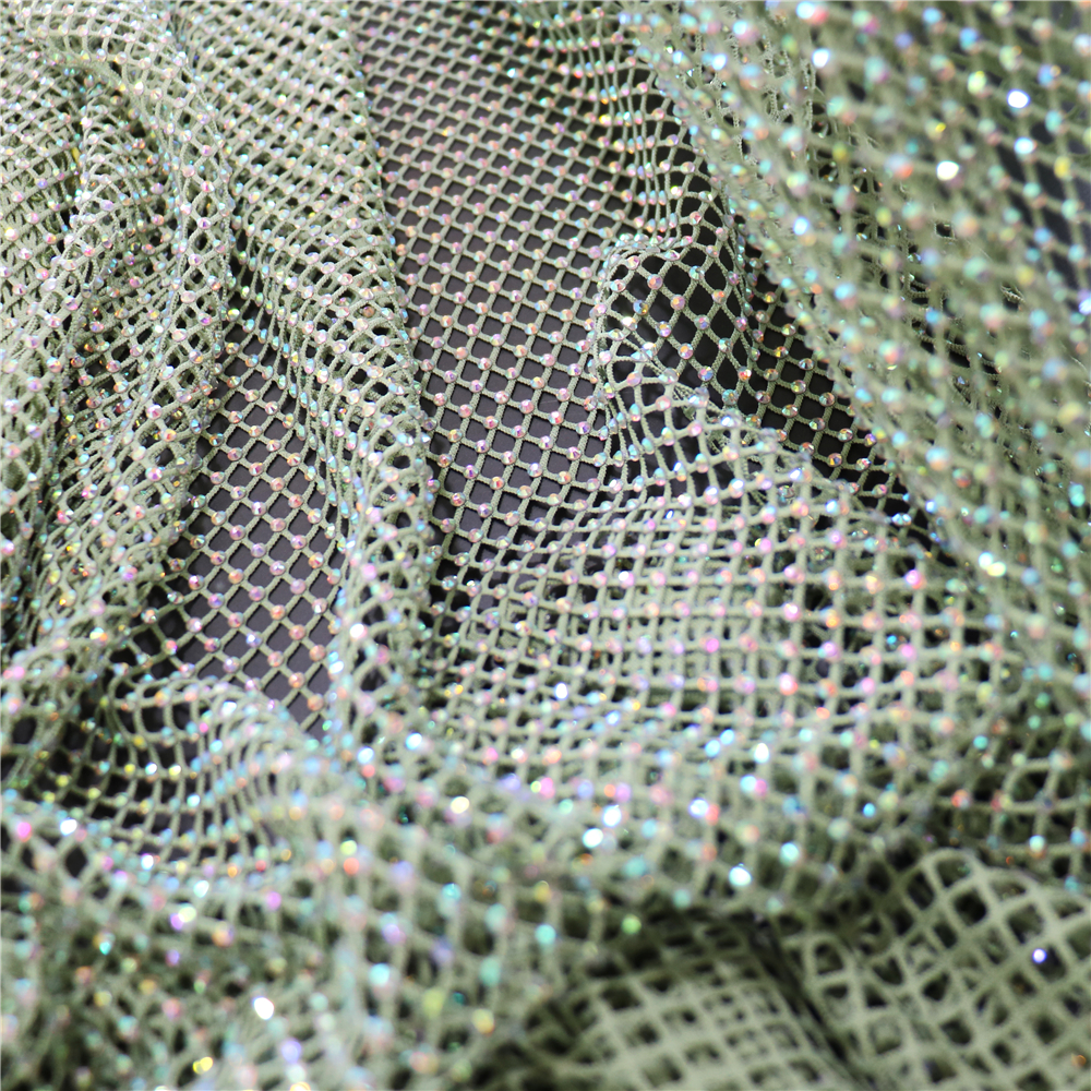 Fashion DIY AB Color Rhineston - Crystal Mesh Fabric のレビューと価格