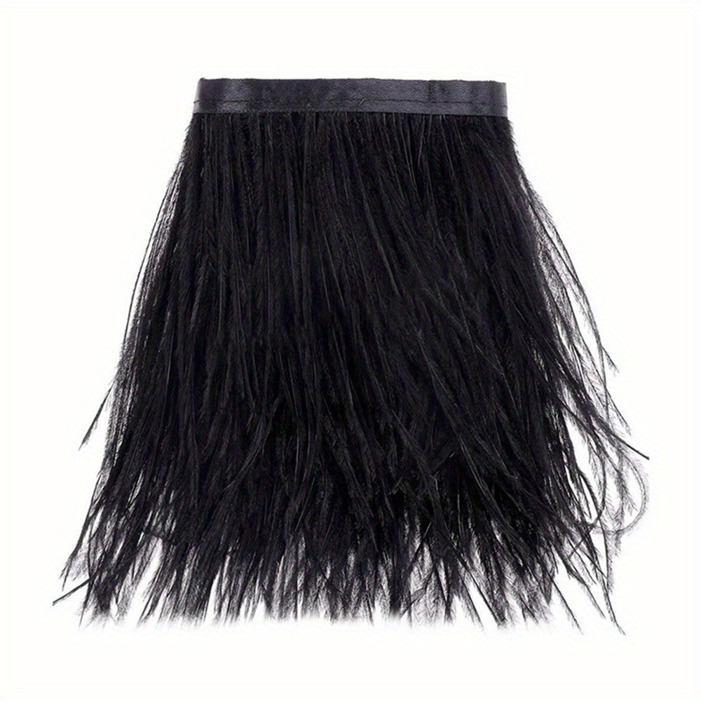 1M 8-10cm Black Ostrich Feathe - Feather Trim Marabou のレビューと価格