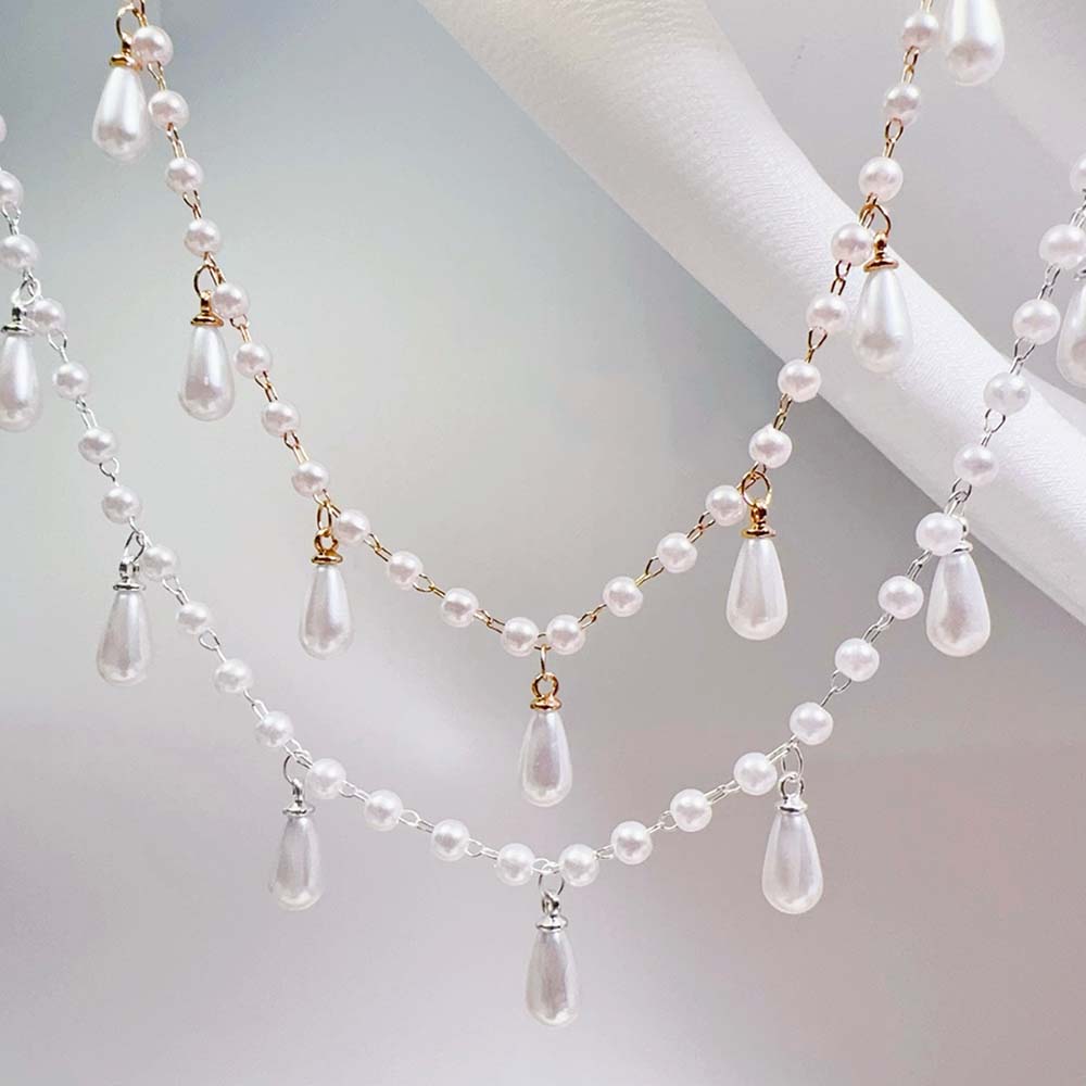 0.5M 1M Imitation Pearl Waterd - Pearl Trim Chain のレビューと価格