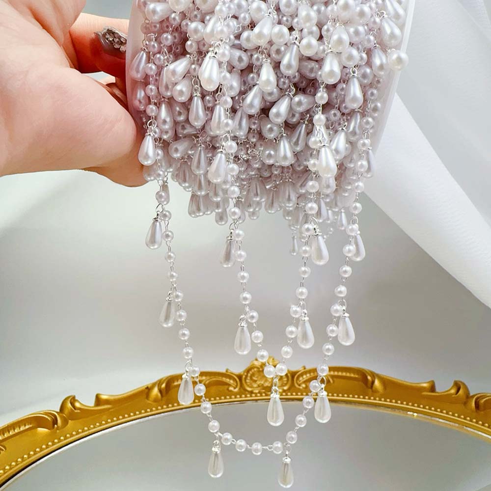 0.5M 1M Imitation Pearl Waterd - Pearl Trim Chain のレビューと価格