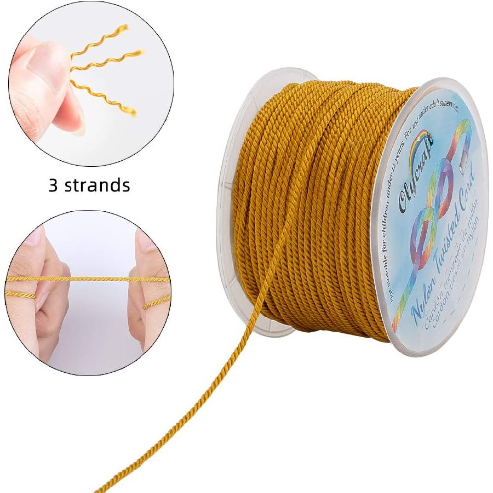 55 Yards 1mm Twisted Satin Nyl - Cord Trim Twisted のレビューと価格