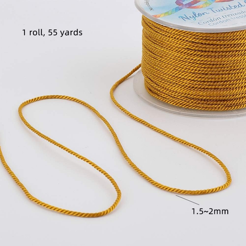 55 Yards 1mm Twisted Satin Nyl - Cord Trim Twisted のレビューと価格