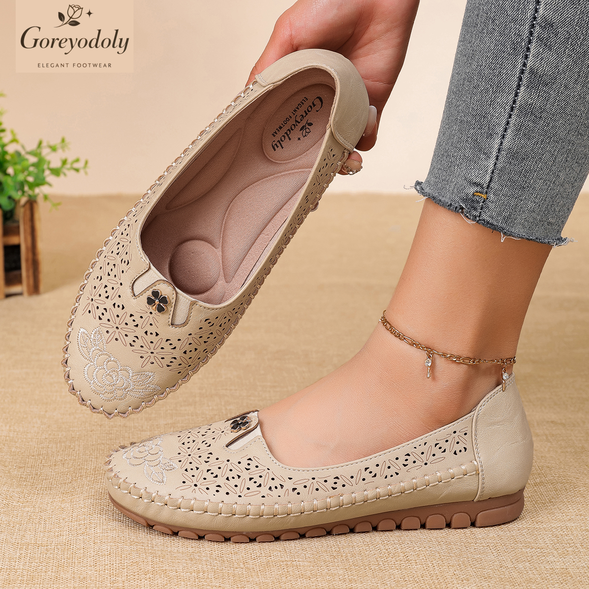 Goreyodoly women loafers flora - Embroidery Embellishments のレビューと価格