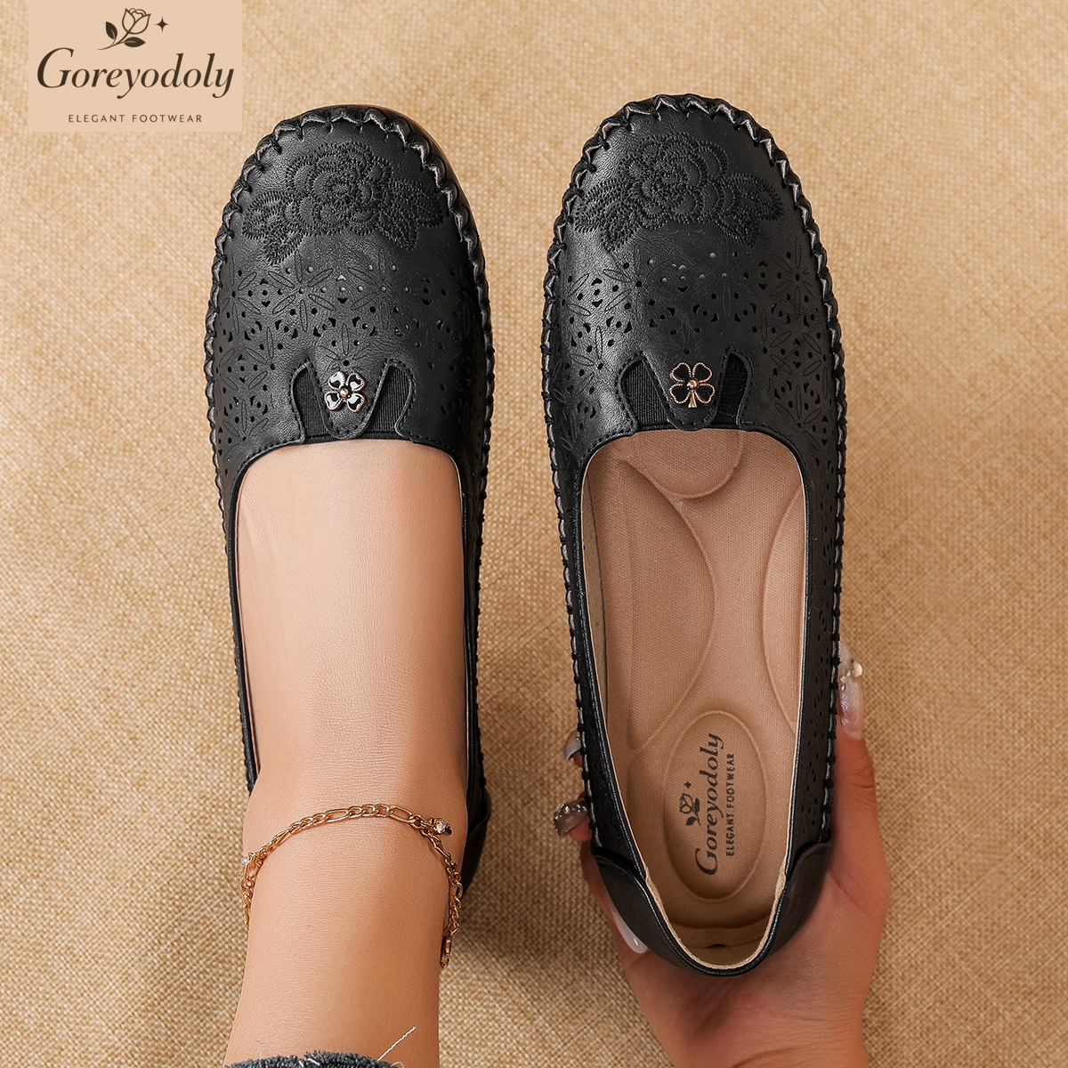 Goreyodoly women loafers flora - Embroidery Embellishments のレビューと価格