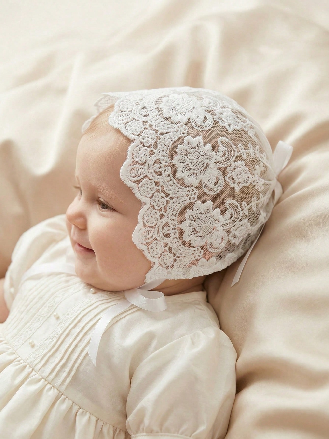 Baby Lace Brim Headband Hat He - Embroidery Embellishments のレビューと価格