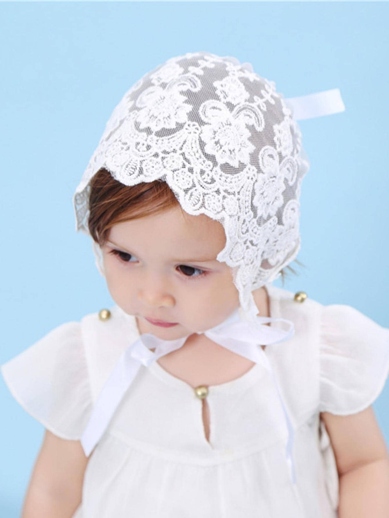 Baby Lace Brim Headband Hat He - Embroidery Embellishments のレビューと価格