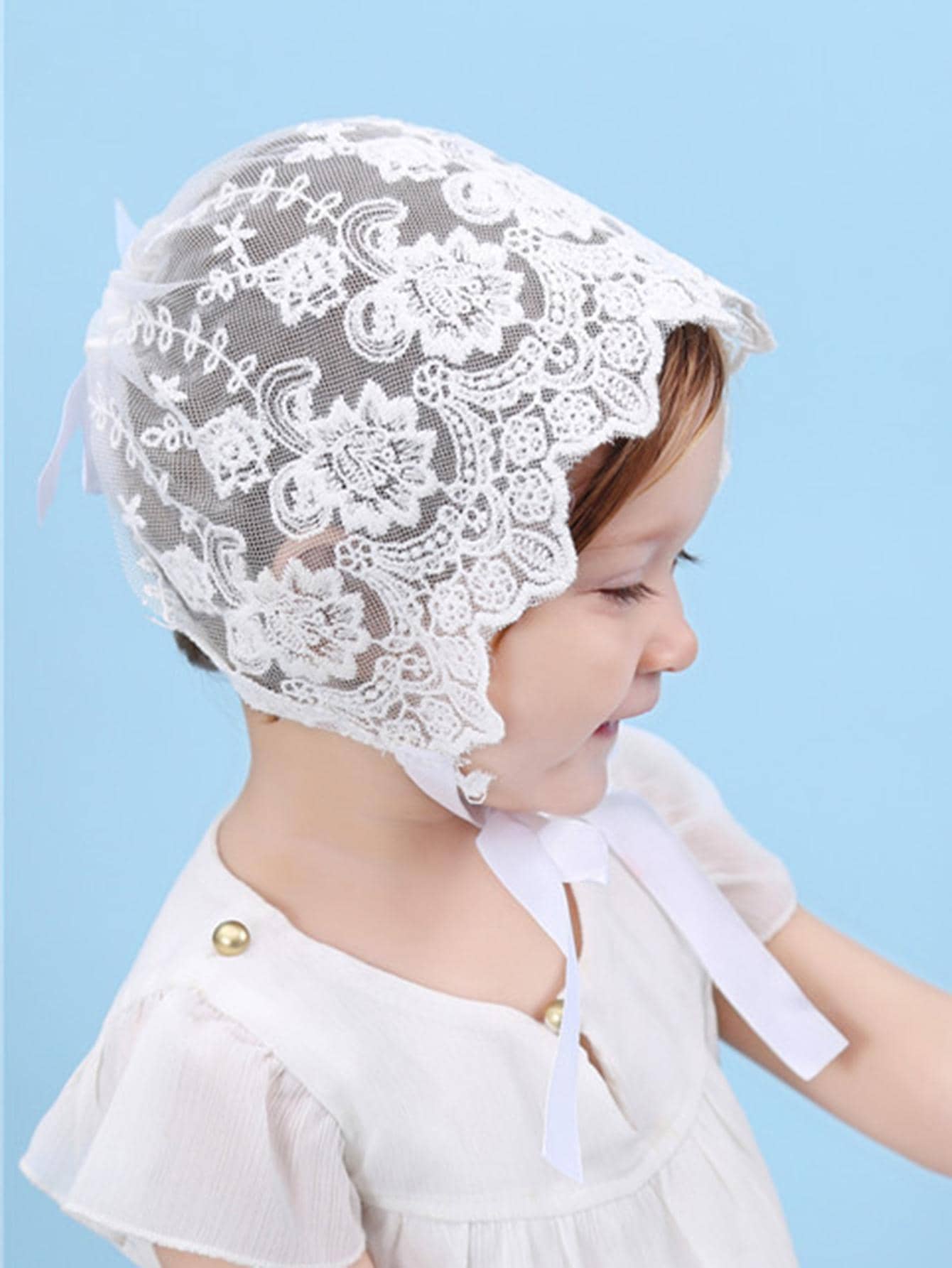 Baby Lace Brim Headband Hat He - Embroidery Embellishments のレビューと価格