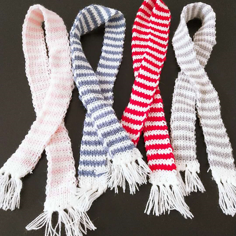 2-10PCS Hand Knitted Stripe Lo - Christmas Craft Embellishment のレビューと価格