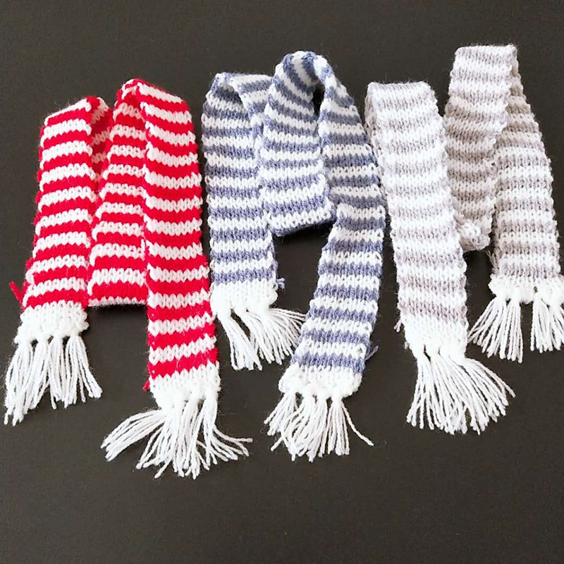 2-10PCS Hand Knitted Stripe Lo - Christmas Craft Embellishment のレビューと価格