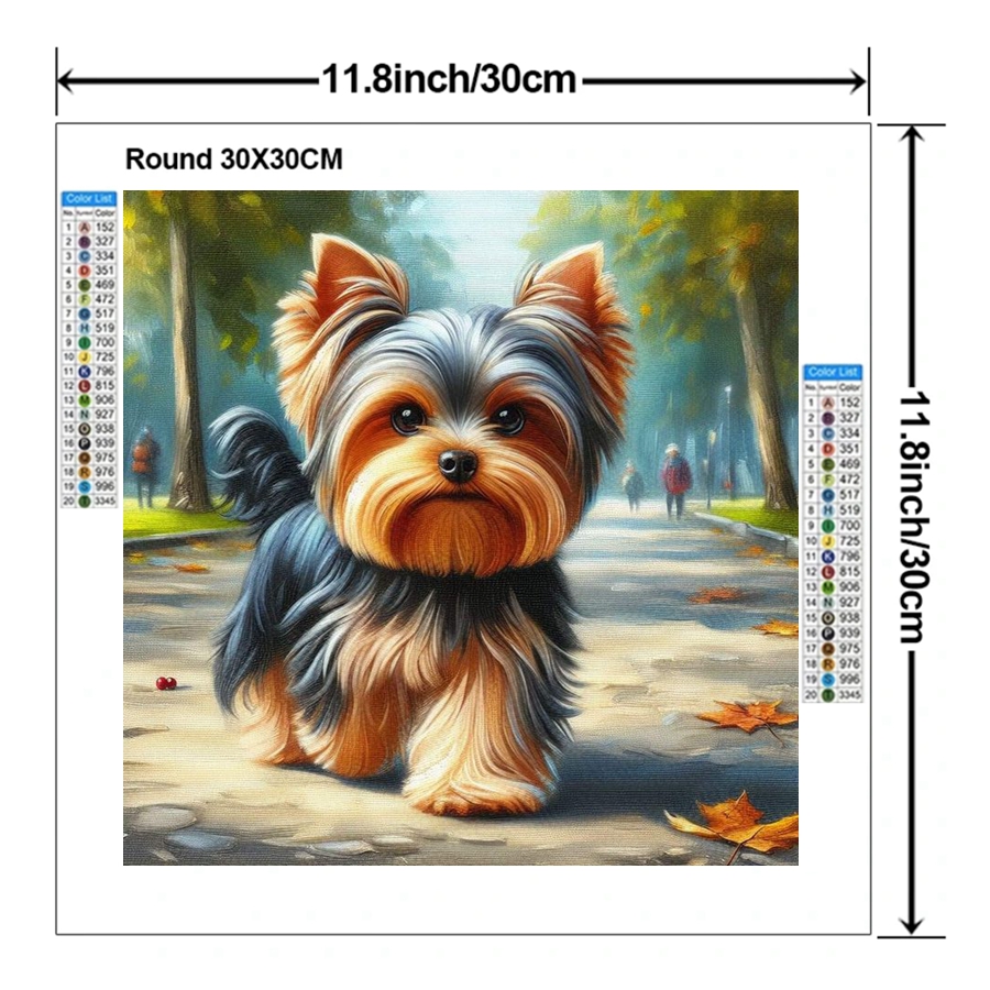 Yorkshire Terrier Dog 5D DIY D - Embroidery Embellishments のレビューと価格