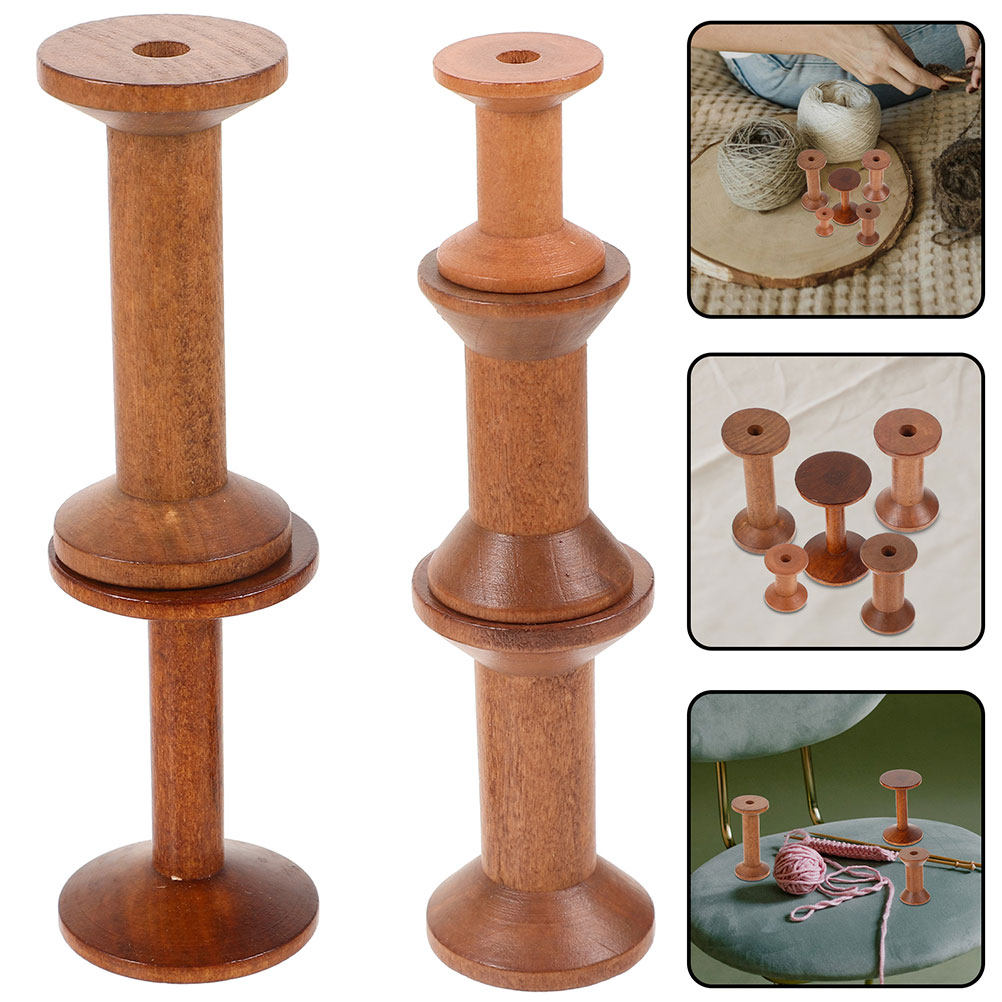 7Pcs Wooden Spindles for Sewin - Embroidery Craft のレビューと価格