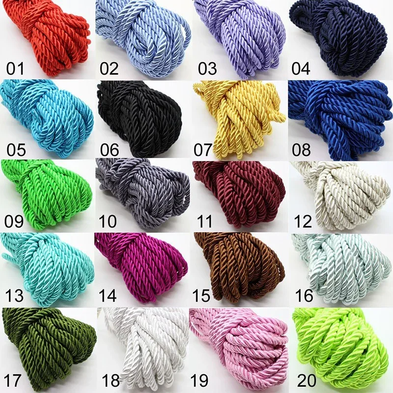 5/10M Silk Rope 3-Ply Braided  - Cord Trim Twisted のレビューと価格