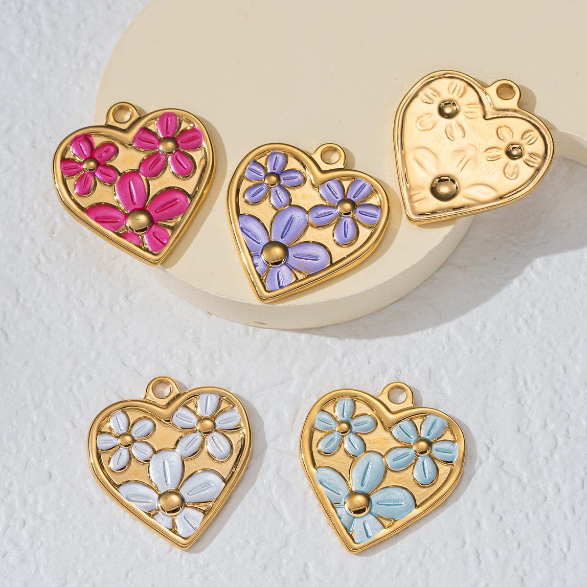 2pcs Stainless Steel Enamel He - Embellishment Crafts のレビューと価格