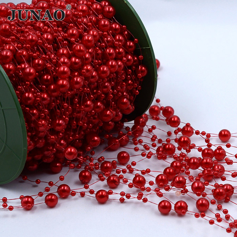 JUNAO 20 Meter 3+8mm White Rou - Pearl Trim Chain のレビューと価格