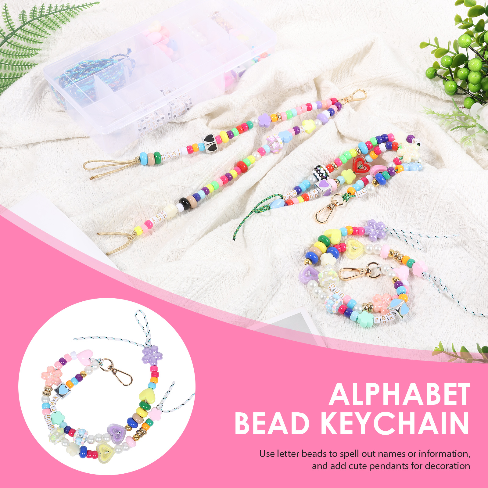 421PCS Beaded Keychain Making  - Embellishment Crafts のレビューと価格
