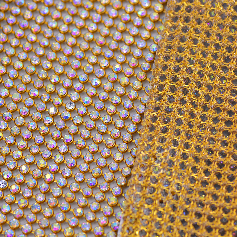 JUNAO 45*120cm Crystal AB Glas - Crystal Mesh Fabric のレビューと価格
