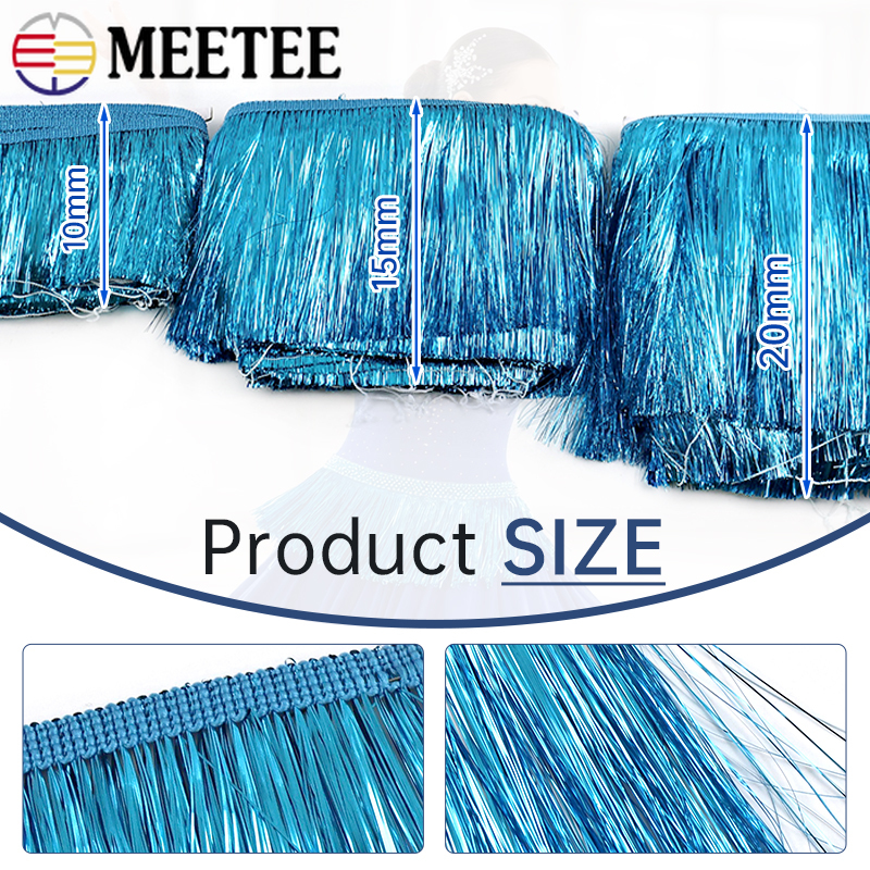 10M 10/15/20cm Shiny Metallic  - Fringe Ribbon Sewing のレビューと価格