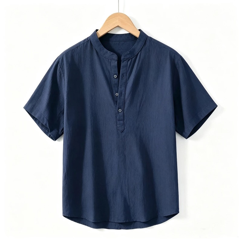 Men Cotton Linen Short-Sleeve  - Embellish Knit のレビューと価格