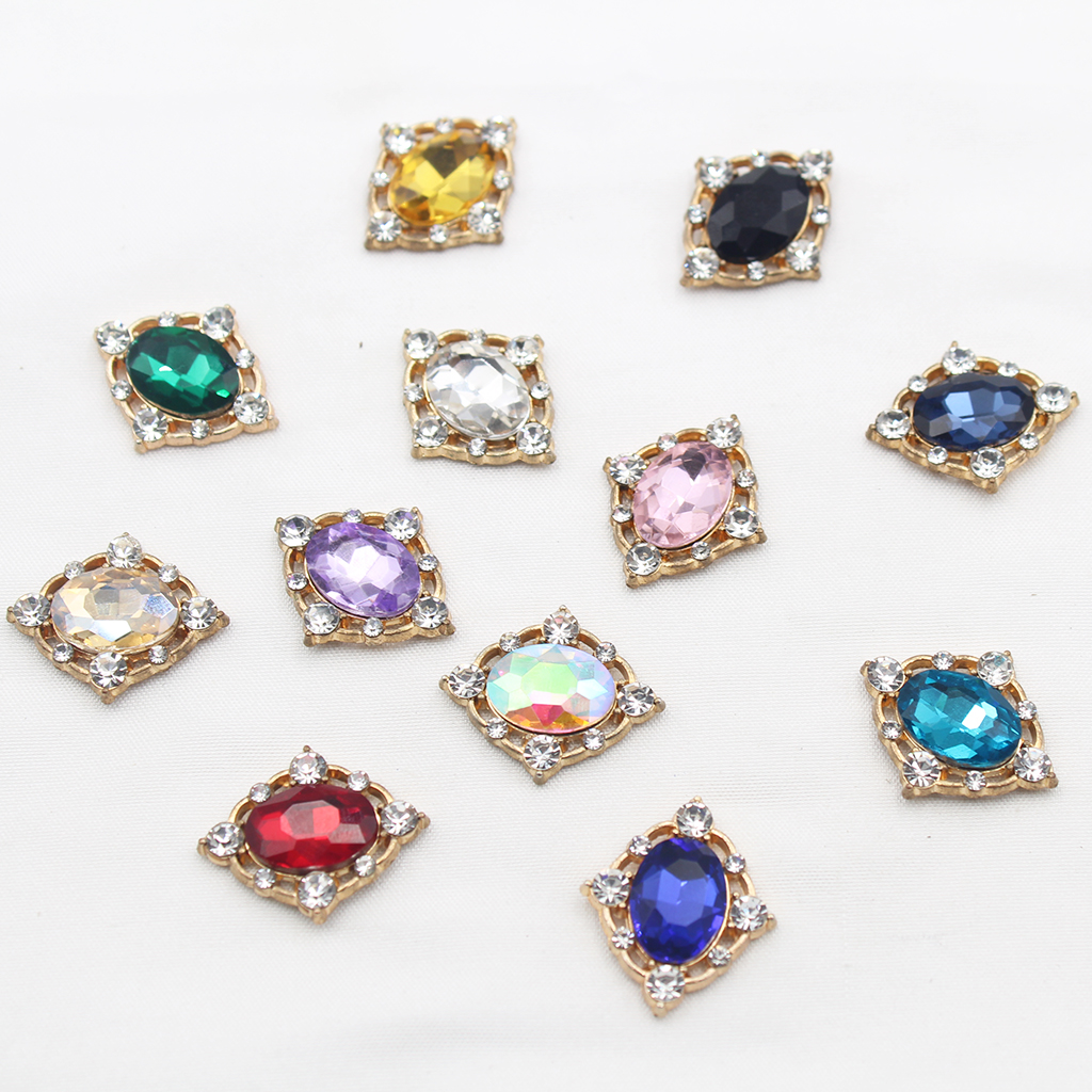 10Pcs Vintage Crystal Sew on C - Embellish Craft のレビューと価格