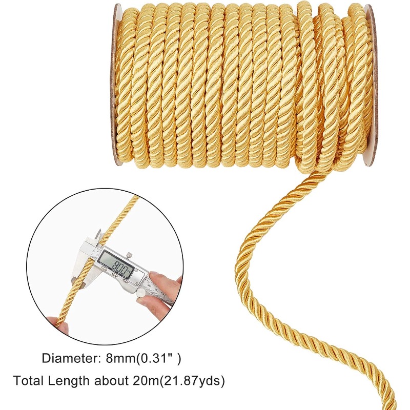 1Roll 8mm 20 Yards Twisted Cor - Cord Trim Twisted のレビューと価格