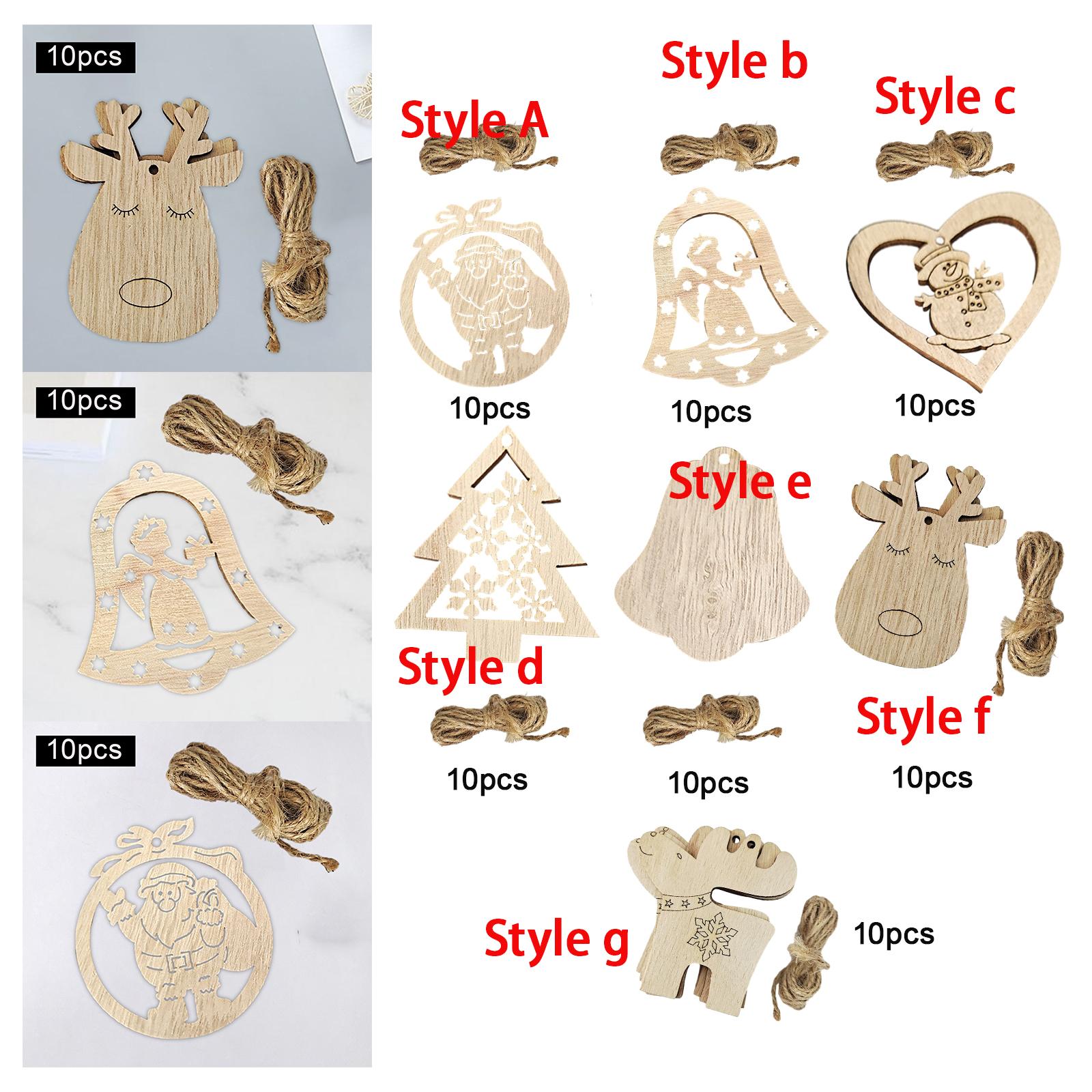 Unfinished Wooden Cutouts Xmas - Christmas Craft Embellishment のレビューと価格